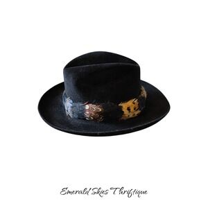 Stetson the gun club by John b stetson imperial feathered hat 6 3/4 free ship